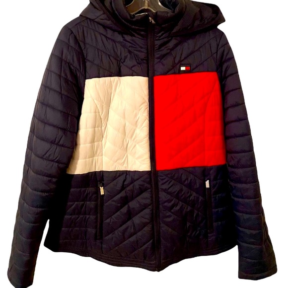 Tommy Hilfiger sport flag hooded puffer - Picture 2 of 5